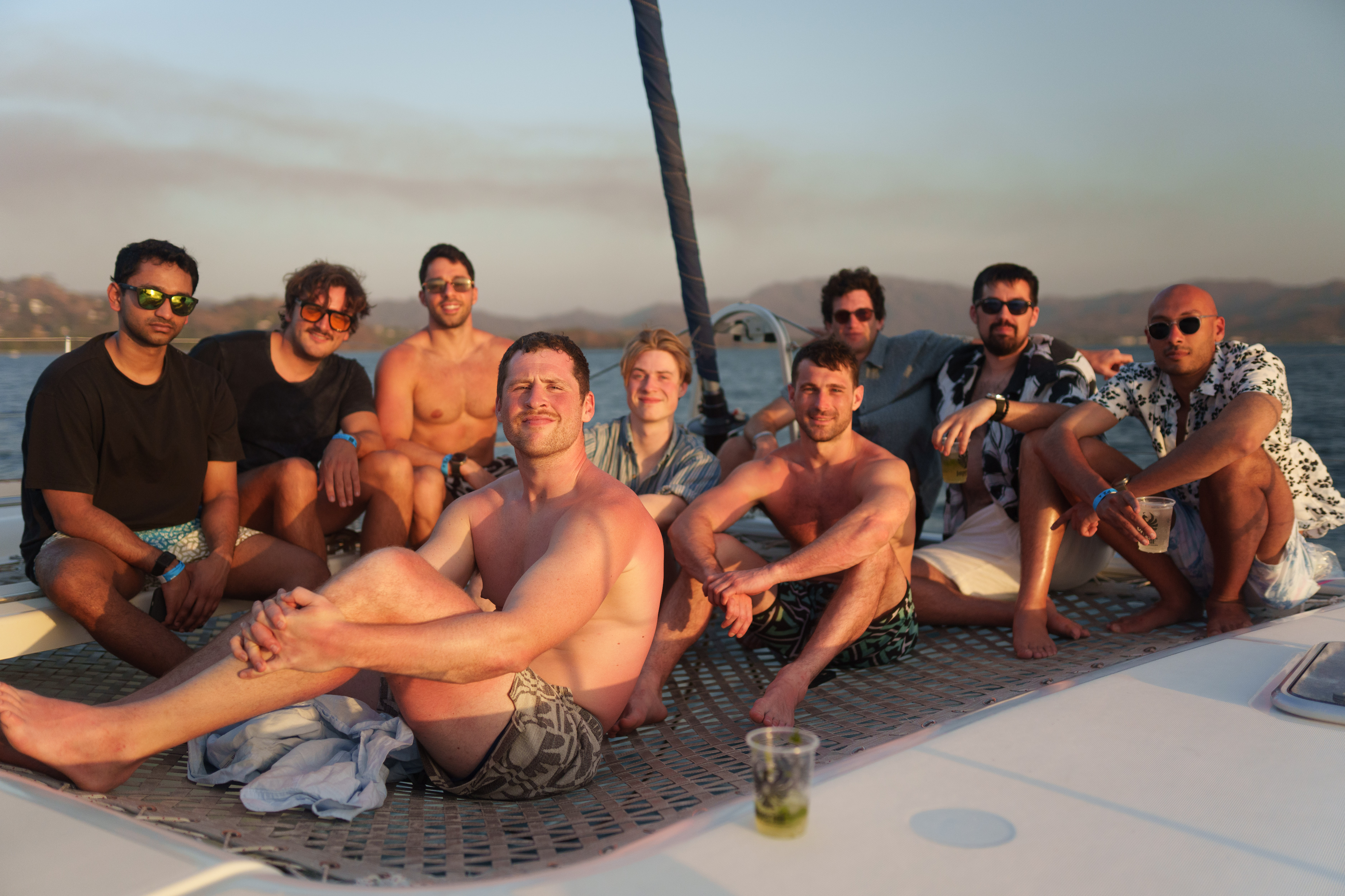 Group on catamaran in Costa Rica